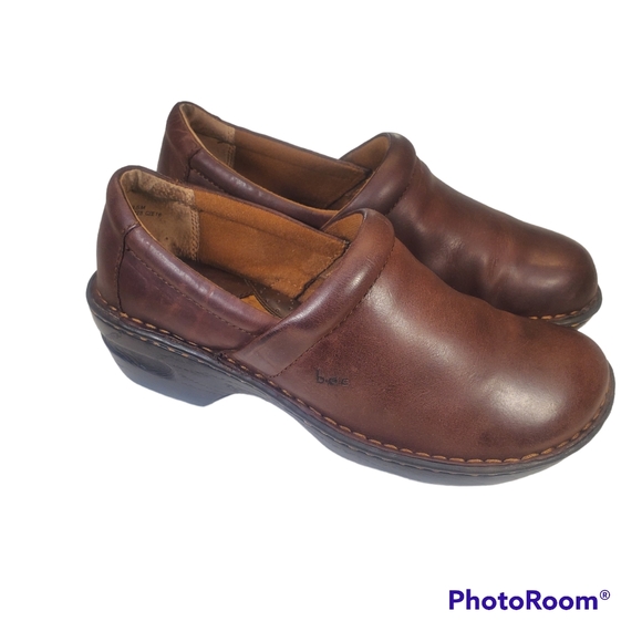 BOC Peggy Brown Leather Clogs Women's 9.5 - Picture 1 of 10